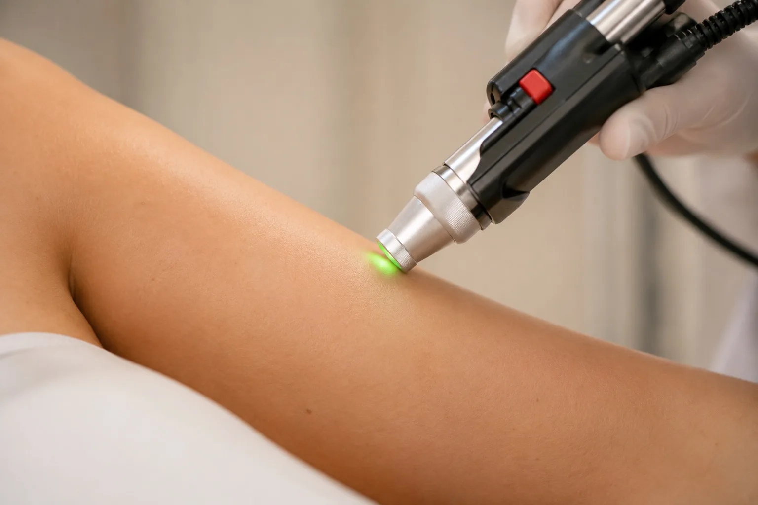 Sistema laser avanzato impiegato per trattamenti dermatologici ed estetici con elevata precisione e comfort.